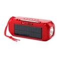 thumbnail image 2 of Cateissary 2021 El último altavoz bluetooth inalámbrico con carga solar, subwoofer estéreo, centro de música portátil para exteriores con linterna FM Cables de audio/vídeo Rojo, 2 of 8