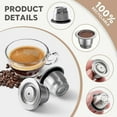 thumbnail image 3 of Reusable Nespresso Capsules Stainless Steel Refillable Coffee Pods Compatible for Nespresso Machine, 3 of 4
