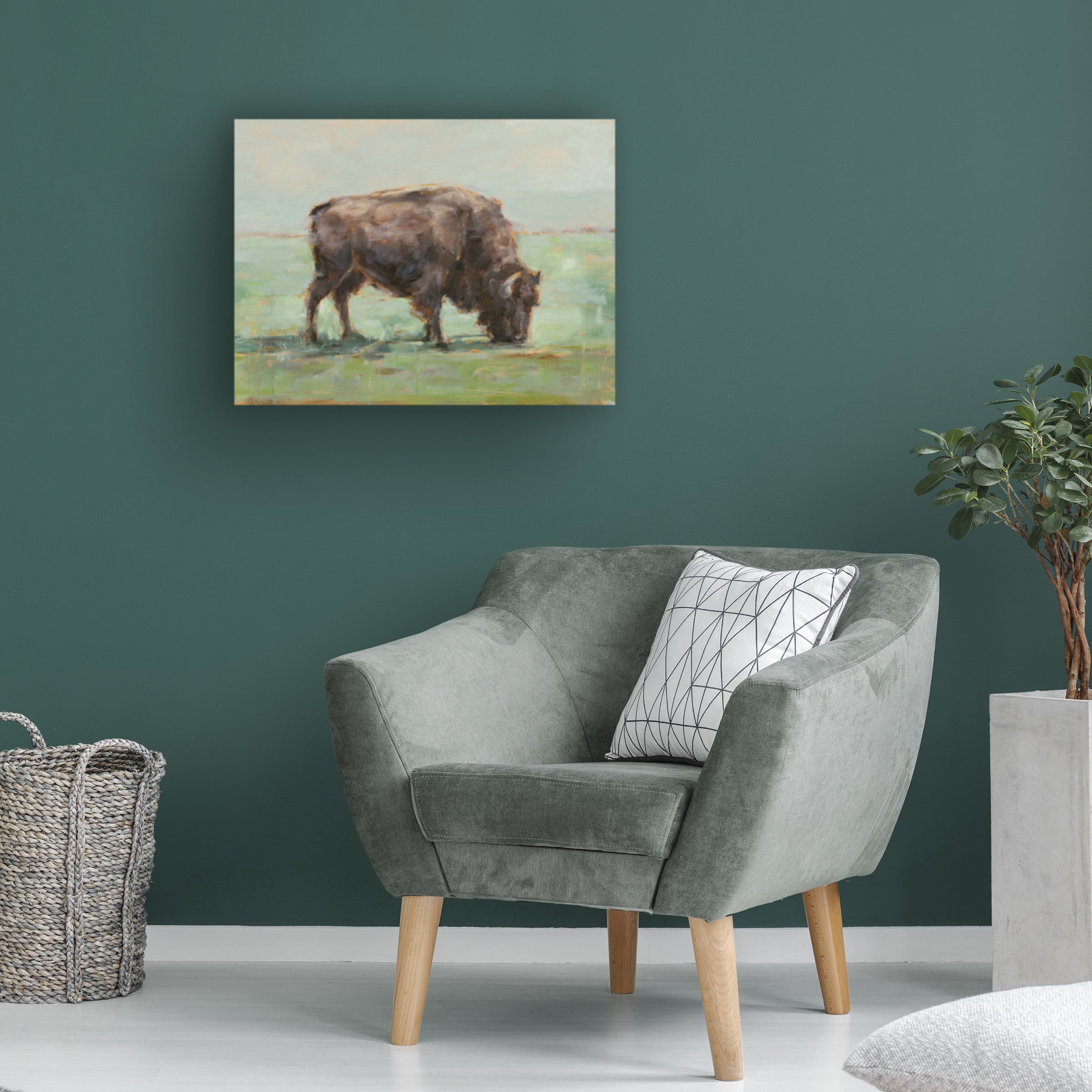 Ethan Harper 'Where the Buffalo Roam I' Canvas Art