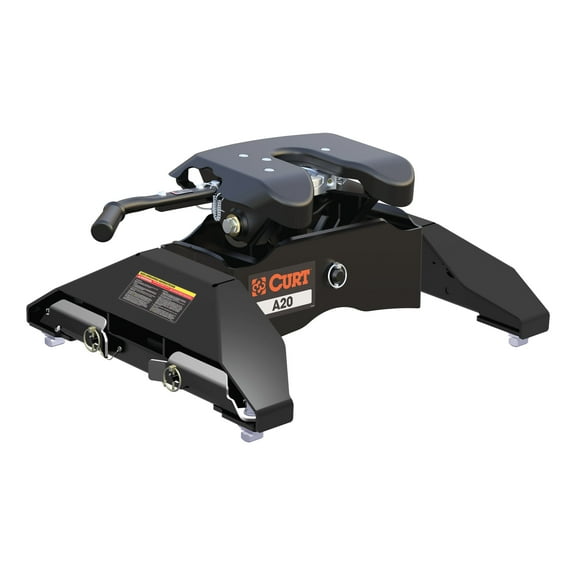 CURT 16064 A20 5th Wheel Hitch, 20,000 lbs, Select Chevrolet Silverado, GMC Sierra 2500, 3500 HD, 8-Foot Bed Puck System