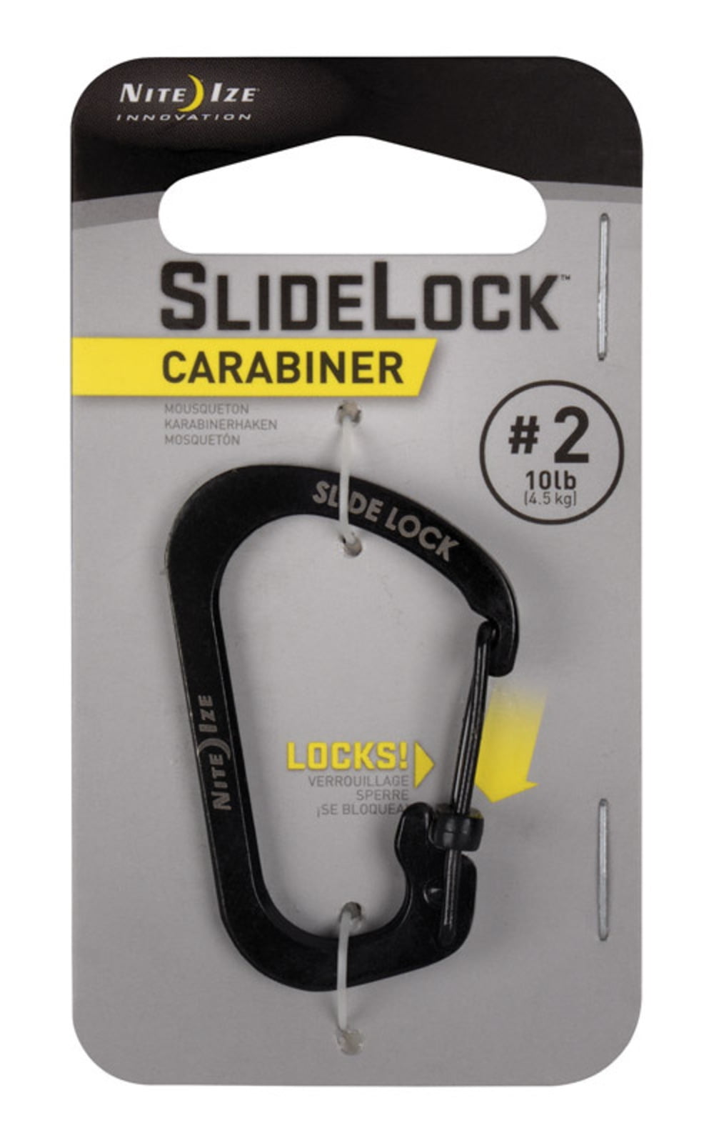 4-Pack of 3 Nite Ize SlideLock Locking Carabiner Set Stainless Steel #2 #3 #4 