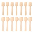 thumbnail image 1 of 200pcs Disposable Wooden Spoons Party Tableware Natural Eco-friendly Shovels, 1 of 8