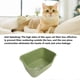 thumbnail image 2 of Large Cat Litter Box High Sides Anti Splashing Easy to Clean Simple Look Open Cat Litter Box for Large Cats Green, 2 of 4