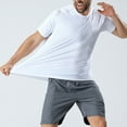 thumbnail image 3 of pstuiky camisetas camisas para hombre, Camiseta deportiva transpirable elástica de color liso con mangas cortas y cuello redondo para hombre camisas casuales para hombre xxl, 3 of 6