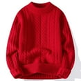 thumbnail image 2 of uikmnh T Neck Sweater Men's Casual Sweater Trend Men's Loose Knit Sweater,Mens Sweater,Size XXL, 2 of 4
