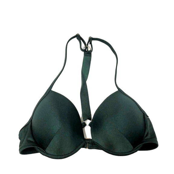 Victoria's Secret Women's Shine Strap Full Coverage Push-Up Bikini Swim Top Emerald Green 36D NWT