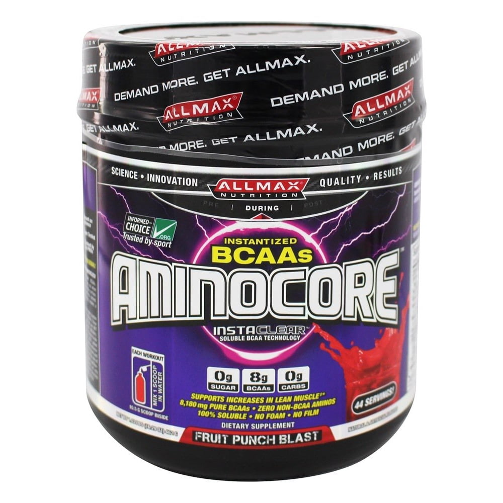 AllMax Nutrition Aminocore Instantized BCAAs Powder Fruit Punch Blast