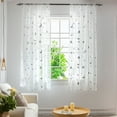 thumbnail image 1 of Pattern Moon And The Stars Sheer Curtains Tulle Curtains for Living Room,40*52 Inch, 1 of 5