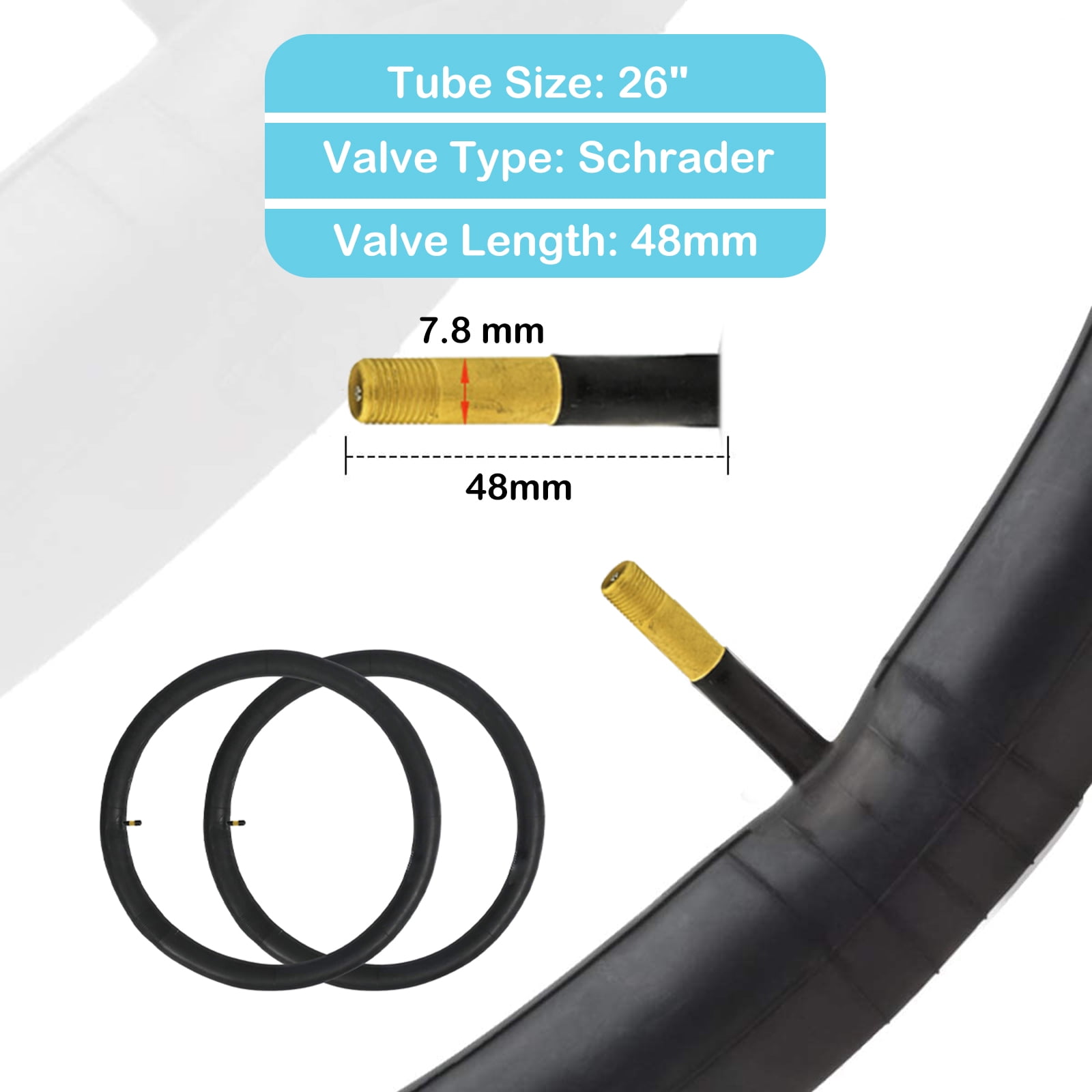Hycline MTB-Reifen 26 Zoll – 2 Stück, Faltbar, 30-80 PSI, Aggressives Profil Für Gelände