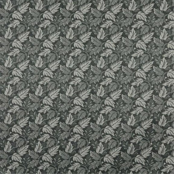 Designer Fabrics F700 54 in. Wide Black- Leaf Floral Heavy Duty Crypton Commercial Grade Upholstery Fabric