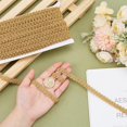 thumbnail image 2 of 19.7 Yards 1/2 inch Gimp Trim Golden Braid Tirm Polyester Woven Braid Trim Filigree Gimp Braid Trim Basic Fringe Trim for Upholstery Costume DIY Crafts Jewelry Making Curtain Decoration, 2 of 5
