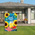 thumbnail image 3 of Amhnf Sweet Summer Time Sunflower Bee Jar Drink Watermelon Garden Flag For Home Outdoor Garden Yard Decor 12x18 inch, 3 of 5
