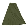 thumbnail image 5 of EDFBUYKRS Female Skirts Womens Fall Skirts 2026 Petite Women Fashion Solid Casual Elegant Ruffled High Waist Long Sport Dress, 5 of 8