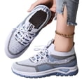 thumbnail image 2 of Domuza Womens Orthopedic Athletic Shoes Tennis Shoes Slip-On Mesh Running, Women Shoes Summer Sneakers Breathable for Walking Blue 7.5（EU-39）, 2 of 5