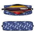 thumbnail image 2 of Yiaed Beautiful Snowflake Butterfly Print Leather Pencil Case - Leather Pen Pencil Holder - Elegant & Practical Pencil Pouch for Work & Office, 2 of 7