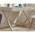 thumbnail image 7 of Weston Home Wood X-Base Campaign Writing Desk with Drawers, Silver Birch, 7 of 7