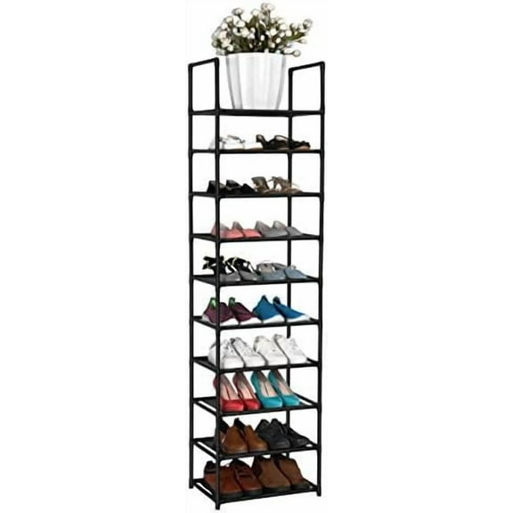 10 Tiers Shoe Rack 20-25 Pairs Sturdy Shoe Shelf