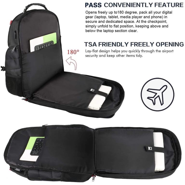 Matein Laptop Backpack, 45L, 17" Laptop, Black photo 4