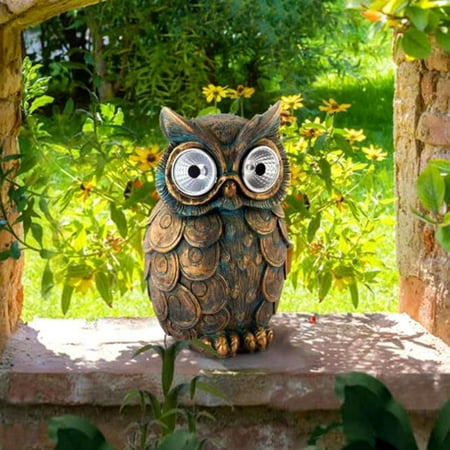 

Zyhtgyee Solar Lamp Ornament Solar Lamp Ornament Synthetic Resin Owl Snail Sculpture Automatic Night Light for Outdoor Garden Decoration