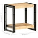 thumbnail image 5 of Mesa auxiliar vidaXL industrial rectangular de madera de mango rugoso, 5 of 9