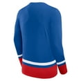 thumbnail image 3 of Men's Fanatics Blue New York Rangers Back Pass Lace-Up Long Sleeve T-Shirt, 3 of 3