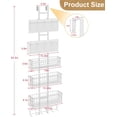 thumbnail image 2 of Adjustable Over The Door Organizer - Hair Dryer Holder, Hanging Door Organizer with 8 Pockets 3 Metal Baskets 6 Hook, Behind Door Organizers and Storage for Bathroom Closet Cabinet Bedroom, 2 of 18