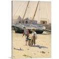 thumbnail image 1 of ARTCANVAS A Basket of Clams 1873 Canvas Art Print by Winslow Homer - Size: 60" x 40" (1.50" Deep) (3-Piece), 1 of 9