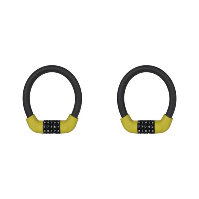 Guardoinrt Bike Lock Universal Anti-theft 5 Digit Password Safety Chain Number Locks Padlock Bicycles Cycling Scooter Equipment Mini/Yellow 2PCS