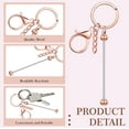 thumbnail image 3 of 12 Pcs Beadable Keychains Bars Bulk Blank Beaded Metal Keychain for Craft DIY Gift, 3 of 12