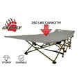 thumbnail image 1 of Portable Folding Camping Cot 250lb Capacity – Khaki Coloured Tubing, 1 of 7