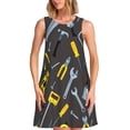thumbnail image 1 of Fotbe Repair tools (2) Vestido de Verano sin Mangas para Mujer – Vestido Midi Línea A, Estilo Camiseta Floral, Vestido Playero Casual y Fluido, 1 of 7