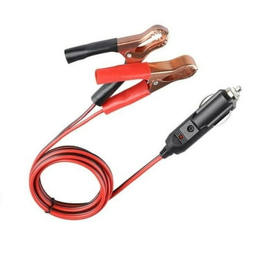 Automotive Electrical Battery Charge Cord Alligator Clamp To Male Charger Lighter Extension Cable