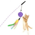 thumbnail image 1 of Cat Teaser Rattan Ball Cat Play Toy Kitten Toy Playing Stick for Cat, 1 of 10
