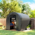 thumbnail image 2 of Outsunny 6' x 8' Outdoor Storage Shed, Galvanised Steel Portable Bike Shed, 2 of 10