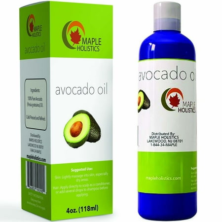 Maple Holistics Pure Avocado Oil, Skin & Hair Rejuvenation, Natural Hair & Skin Care Products, 4 (Best Avocado Oil For Natural Hair)