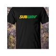 thumbnail image 2 of SUBWAY Men's Classic Black Cotton T-Shirt - 180G, Casual Crew Neck with Vibrant Green & Yellow Graphic Print, Short Sleeve, Machine Washable for All-Season Comfort, 2 of 7