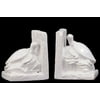 Unique Featured Ceramic Sea Turtle Bookend White
