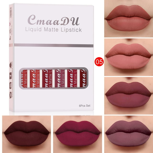 Xihbxyly Set de Labiales Mate, Brillo Labial Antiadherente de Larga Duración, Selección de Colores Vibrantes, Fórmula a Prueba de Besos, Ideal para Ocasiones Especiales, Uso Diario y Estilo Único, pa