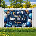 thumbnail image 6 of Decorative Design Birthday Banner Colorful Balloons Party Backdrop Festive Fireworks for Celebration Indoor Event Decoration, 6 of 7