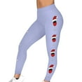 thumbnail image 2 of UPPADA High Waisted Yoga Pants for Women Santa Xmas Leggings Tummy Control 4 Way Stretch Running Workout Leggings Athletic Yoga Pants Winter Saving Light Blue,XL, 2 of 9