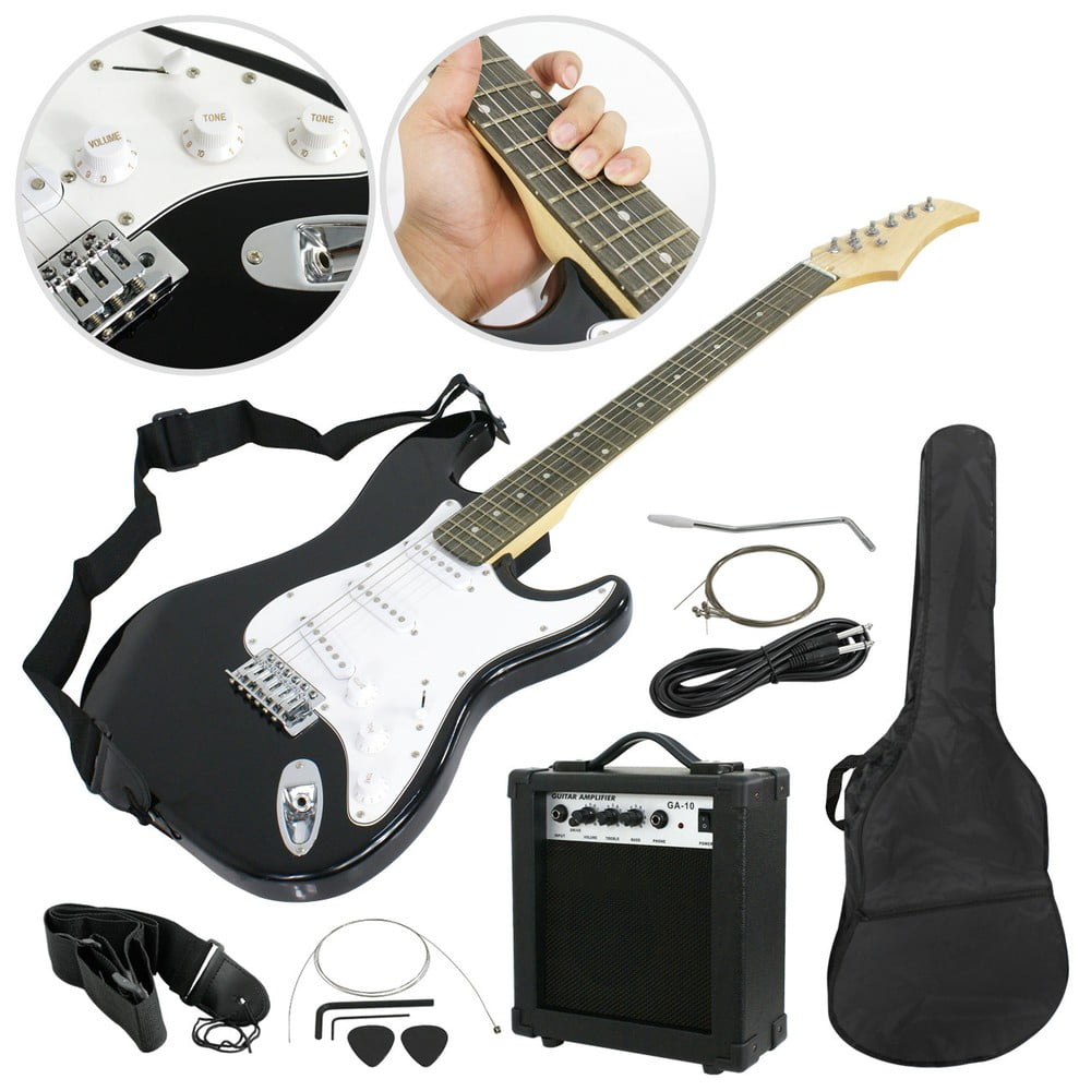 SONGMY Pink 30" Electric Guitar with 5W Amp, Full Size Beginner Guitar Kit with Pick & Accessories, Starter Electric Guitar Set