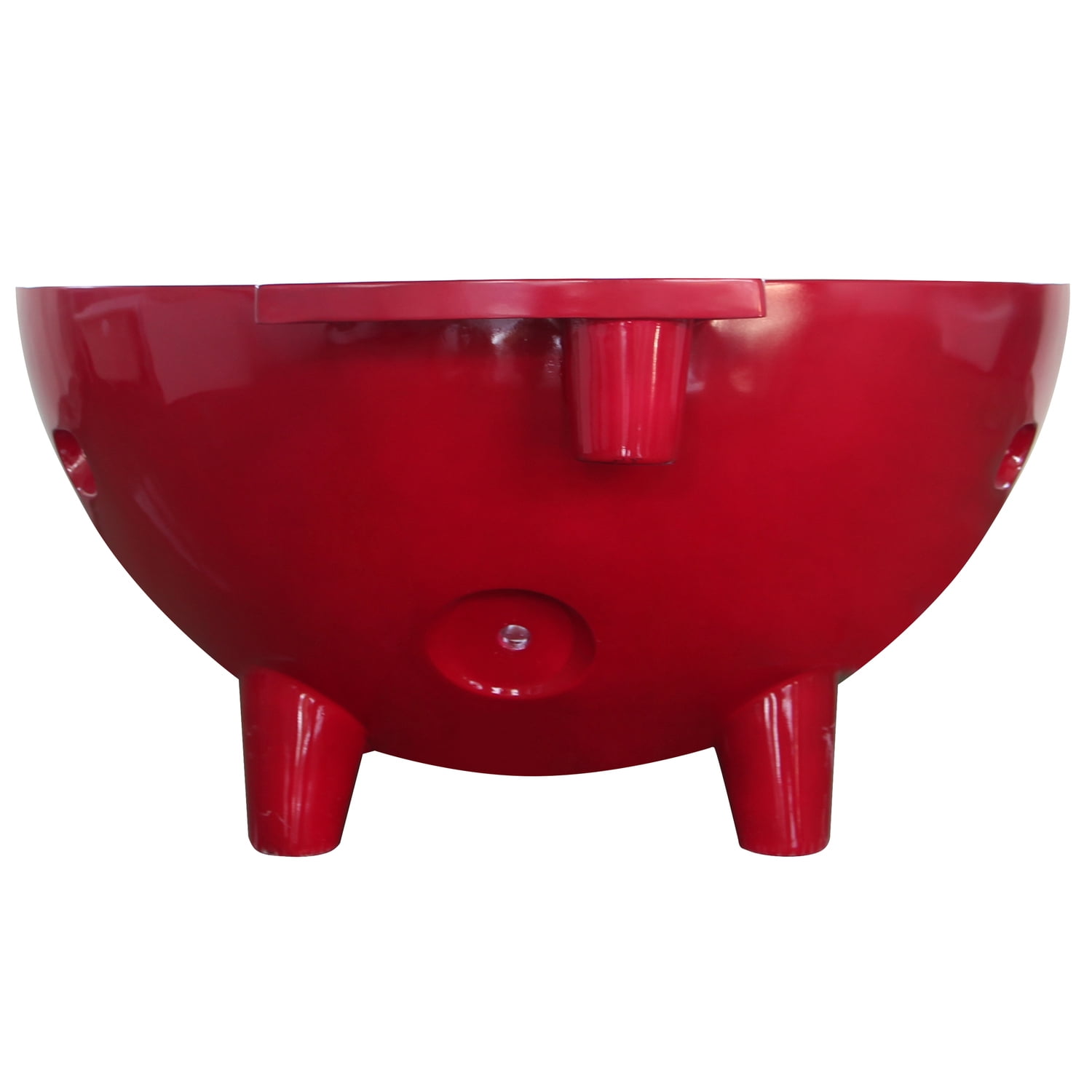 HomeStock Rustic Romance Red Wine Round Portable Outdoor Hot Tub, 220 lbs Capacity, Includes Heavy Duty Cover, Heating via Wood Fire