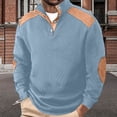 thumbnail image 2 of Maean Mens Long Sleeve Tops Textured V Neck Pullover Sweatshirt Solid Color Casual Shirts S-XXXL, 2 of 4