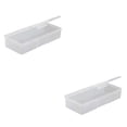 thumbnail image 2 of Vogacara Caja de almacenamiento transparente de plástico rectangular para decoración de uñas transparente 2piezas, 2 of 6