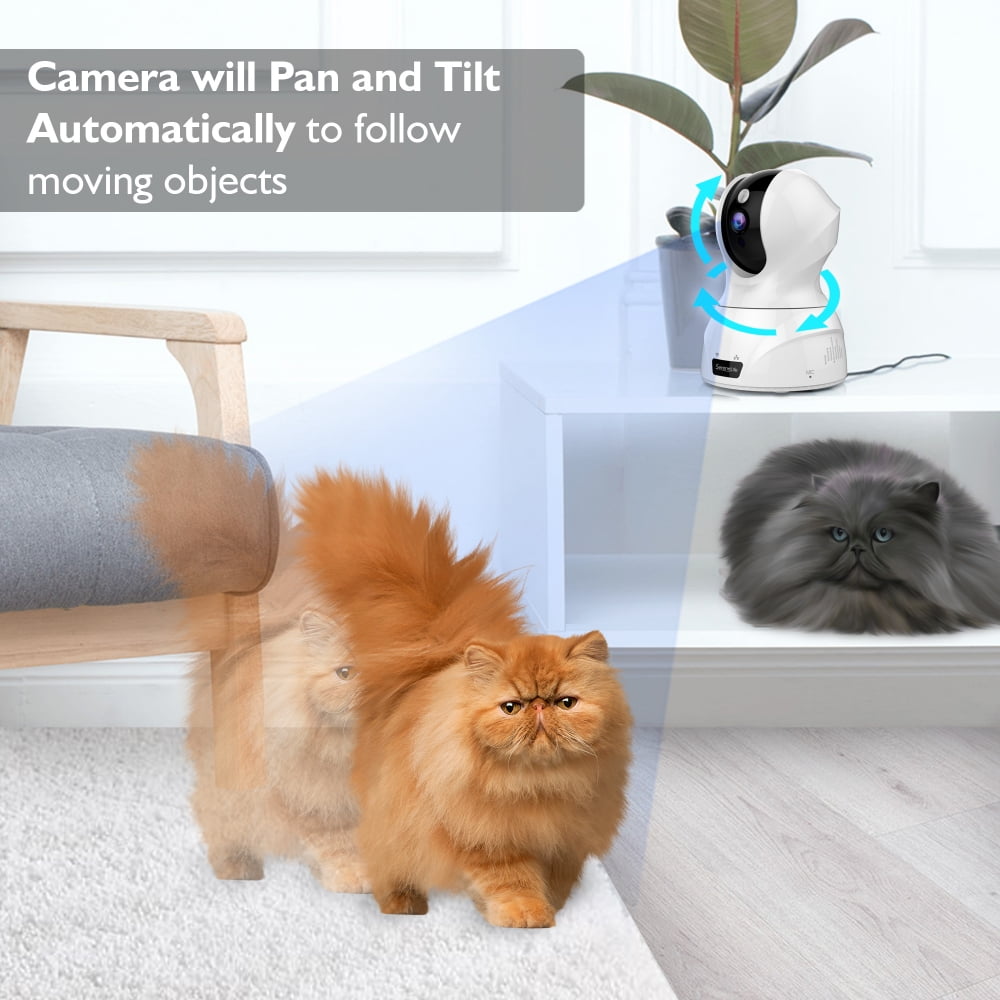 SereneLife 3MP WiFi IP Camera Smart Tracking PTZ Face Detection Compatible Wireless Home Security