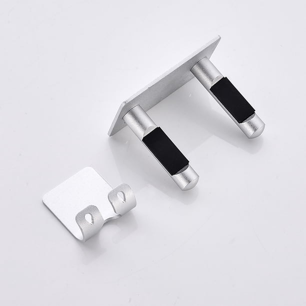 Yuarrent Colgador de soporte de montaje en pared, soporte adhesivo autoadhesivo, gancho sin taladro, estante de almacenamiento, reemplazo de baño para Juegos de accesorios de baño Plata Yuarrent JJ23435-00