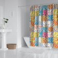 thumbnail image 2 of Pioneer Flower Floral Print Pattern Shower Curtain 72"x84", Bathroom Decorative Shower Curtain Set with 12 Hooks, Waterproof Washable, 2 of 6