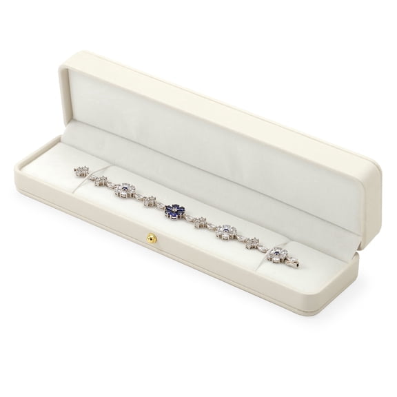 Oirlv Leather Bracelet Necklace Gift Box, Bracelet Necklace Display Box White, 1 Pack