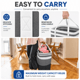 thumbnail image 2 of UTDT 2 Pack 75L Laundry Hamper, Collapsible Waterproof Clothes Organizer with Reinforced Handles, Freestanding Storage Bin for Dorm Bedroom, Gray, 2 of 9