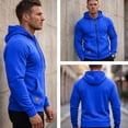thumbnail image 4 of Men Zip Up Hoodie Full Zip Sweatshirt Jacket, Drawstring Hood Pockets Athletic, Casual Winter Coats, 4 of 7